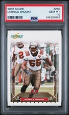 2006 SCORE #260 DERRICK BROOKS PSA 10 GEM MINT POP 1 HOF BUCCANEERS FSU