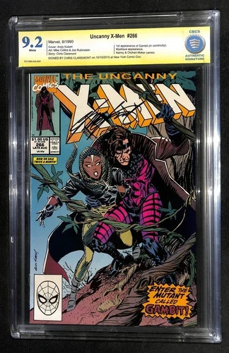 Uncanny X-Men #266 CBCS 9.2 Signature Chris Claremont 1st App Gambit - Picture 1 of 2