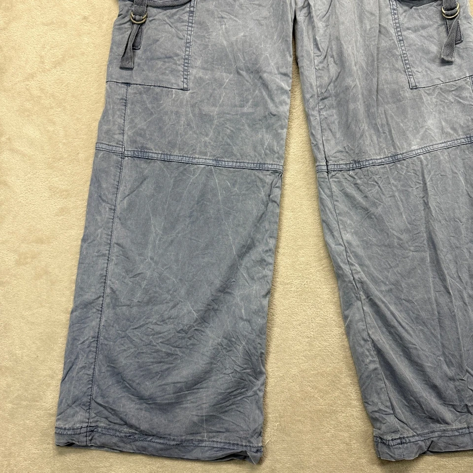 Calça American Eagle feminina 4 cinza lavagem carga cintura super alta folgada perna larga Y2K - Imagem 4 de 4