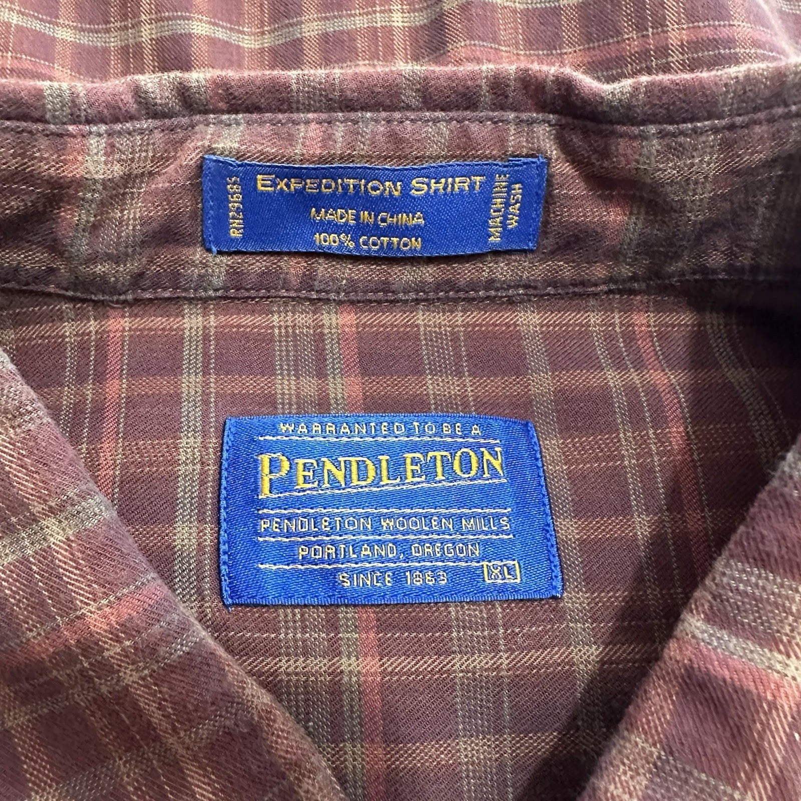 Pendleton Expedition Long Sleeve Button Down Red … - image 5