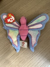 Teenie Beanie Babies Flitter ™  the Butterfly Stuffed Toy. With Tag. 1999