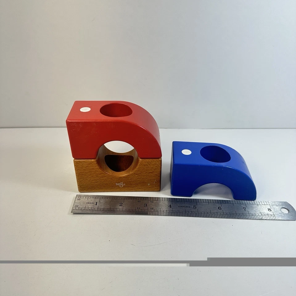 Lote de 3 reemplazos de bloques de madera magnéticos Tegu Foto 2 de 4