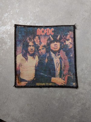 Vintage 80er AC/DC Bügelbild / Aufnäher Patch gekauft um 1986 Highway To Hell 