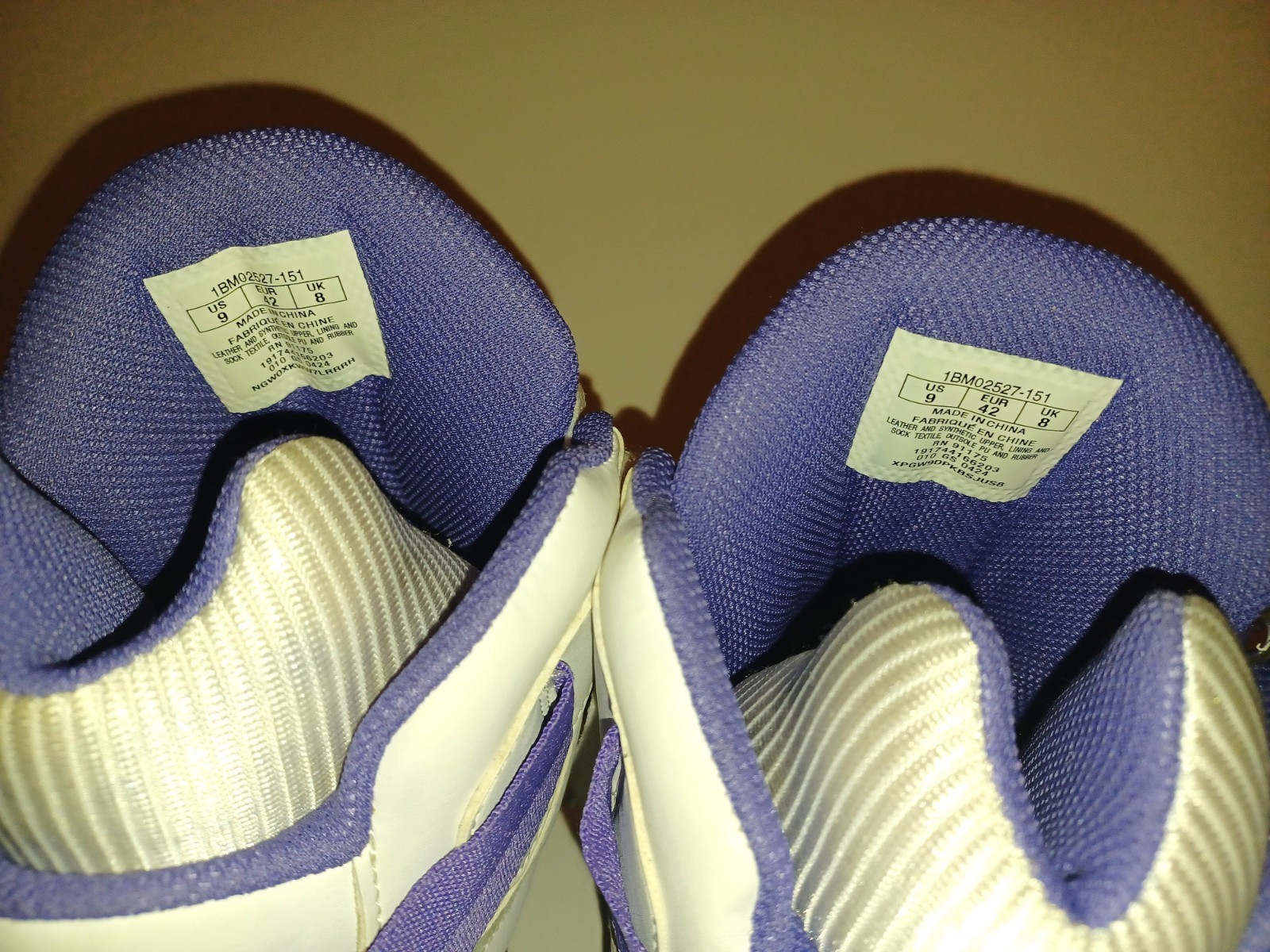 RARE New York Knicks Patrick Ewing 33 Hi White Purple Mens Basketball Sneakers 9 image 9