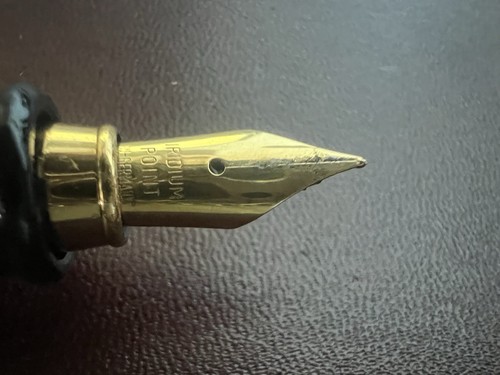 🔴 OSAMA penna stilografica mini da agenda lacca verde e dorata scrive vintage - Foto 6 di 10