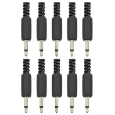 10 Pcs TS Mono Male Plug 1/8" 3.5Mm Solder Type DIY Audio Cable Connector