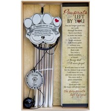 Pawprint Pet Memorial Wind Chime - Grieving Pet Owner Gift