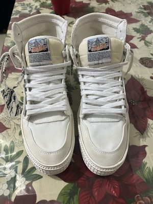 Off-White White Canvas Off Court High-Top Sneakers