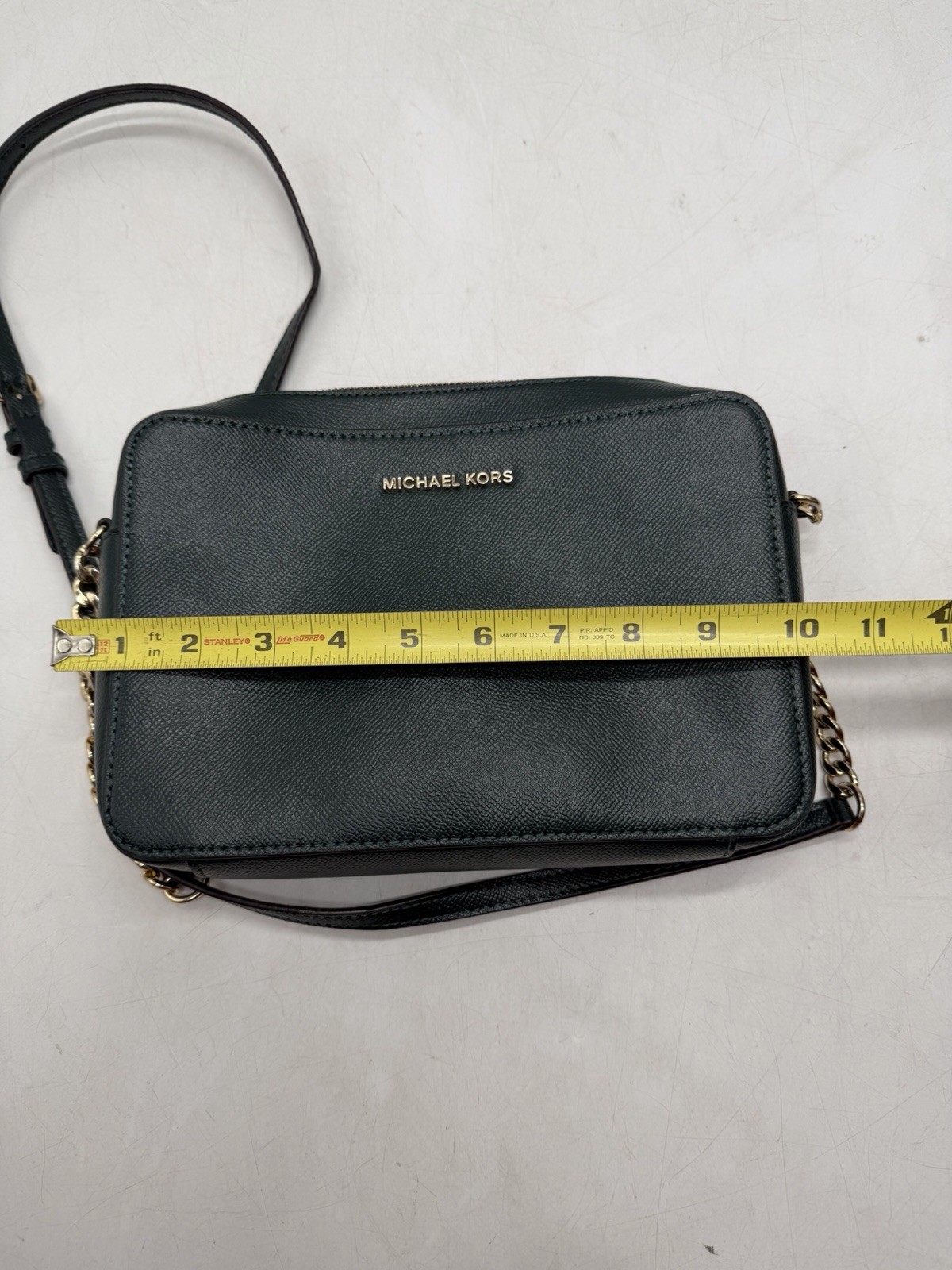 Michael Kors Women's Jet Set Crossbody -green thumbnail 8