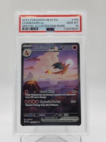 CHARIZARD EX 2023 POKEMON 151 SPECIAL ILLUSTRATION RARE #199 PSA 10 Q0895