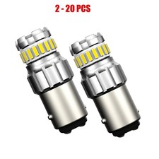 2-20pcs 1157 2057 7528 White Led Turn Signal Brake Tail Light Bulbs Bay15d Flash
