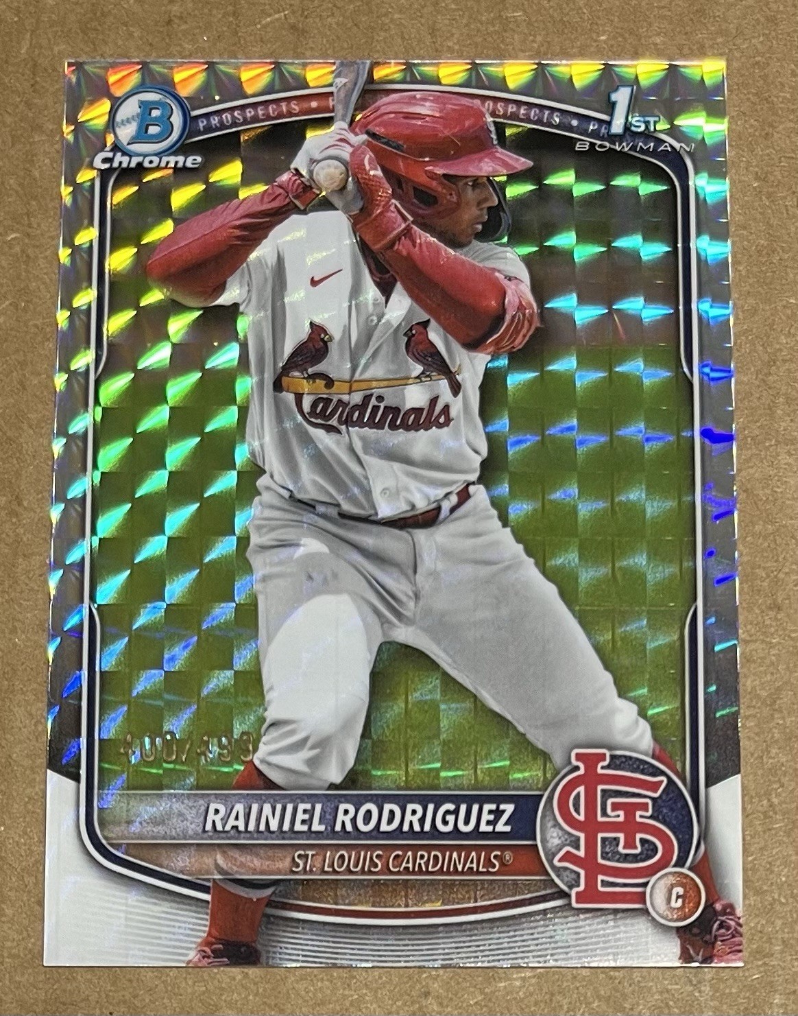 Rainiel Rodriguez 2025 Bowman Chrome 1st Geometric Refractor #400/499 Cardinals