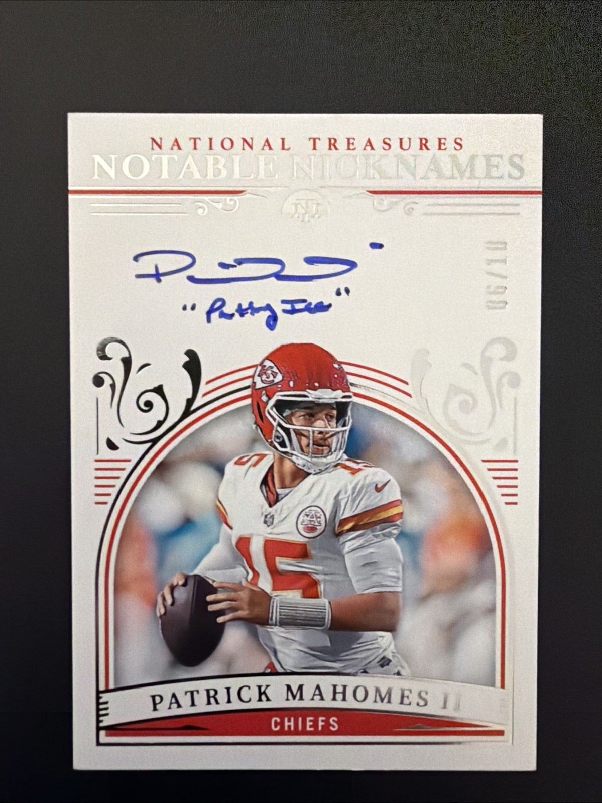 2025 National Treasures Patrick Mahomes Auto Inscribed Patty Ice SSP /10 Chiefs view 1
