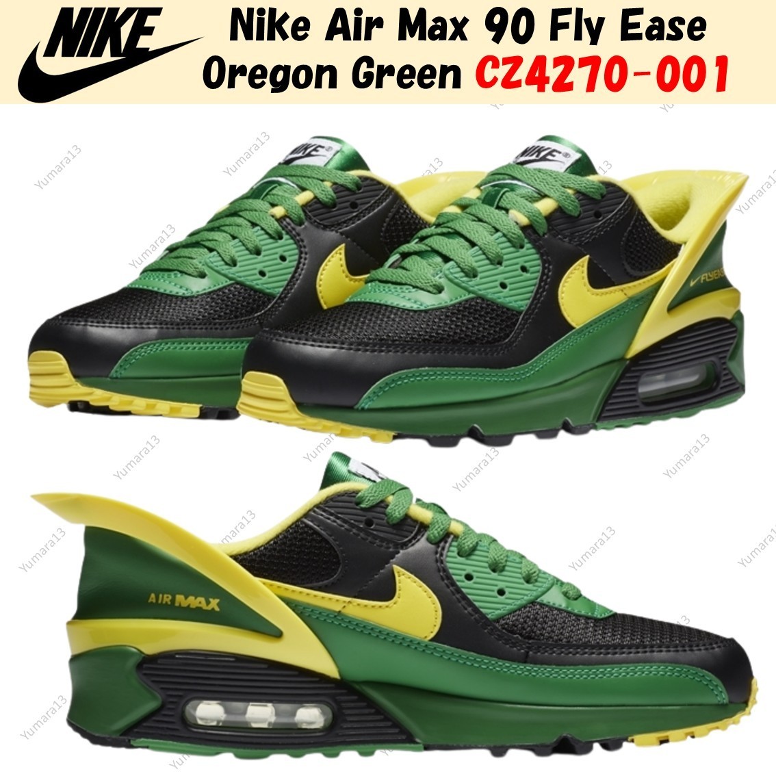 Nike Air Max 90 Fly Ease Oregon Green CZ4270-001 Men's Size | eBay