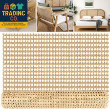 24" Width Rattan Pressed Cane Webbing Sheet for Caning Projects, 3.3FT Natural R