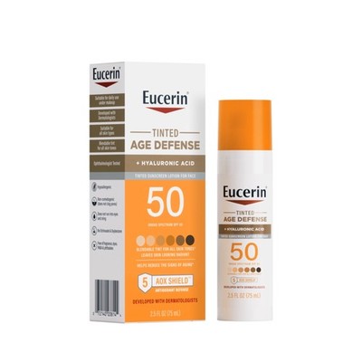 Eucerin Sun Age Defense Tinted Face Sunscreen Lotion SPF 50 2.5 fl oz