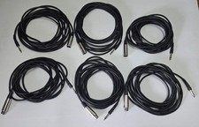 Lot of 6 Hosa 20ft Male  Female XLR to 1/4 " TRS Audio Cable STX-120