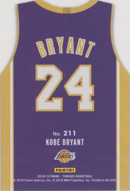 Panini Threads Kobe Bryant 2018-19 #211 for sale | eBay