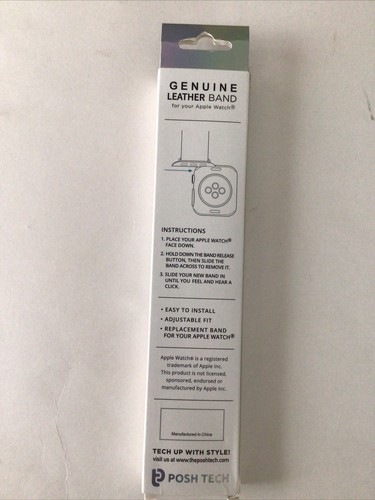 posh tech genuine leather Apple watch band new - Picture 4 of 8
