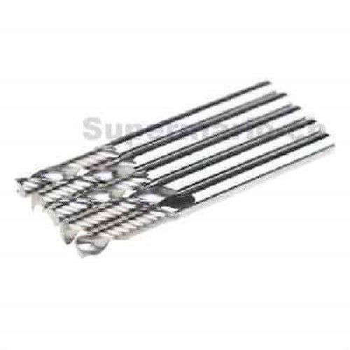 5x 1/8" 3.175mm 12mm Single Flute Spiral Carbide CNC Router Bit Milling Cutter - Picture 1 of 1