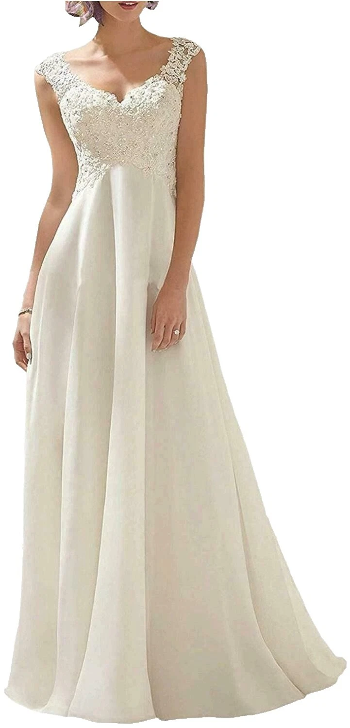 蕾丝雪纺 A 字婚纱