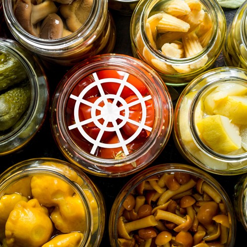  5 Pcs Vegetable Press Fermenting Jar Plastic Fixer Canning Weights - Afbeelding 4 van 12