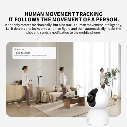 XIAOMI Smart Security Camera 3 5MP 360° Auto Tracking WiFi Night Vision Monitor - Bild 5 von 21