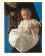 Knitting pattern copy 0067.  Baby christening gown.  20 inch chest