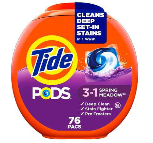 4x - Tide PODS 3-in-1 Laundry Detergent – Stain Remover, Odor Fighter, Clean
