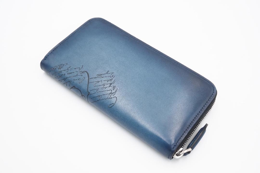 Berluti Round Zipper Long Wallet Itauba Neo Scrit Leather Berluti Round Zipper Long Wallet Itauba Neo Scrit Leather