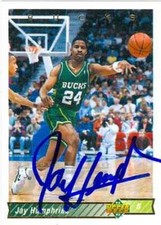 Jay Humphries autographed Basketball Card (Milwaukee Bucks) 1992 Upper Deck #81