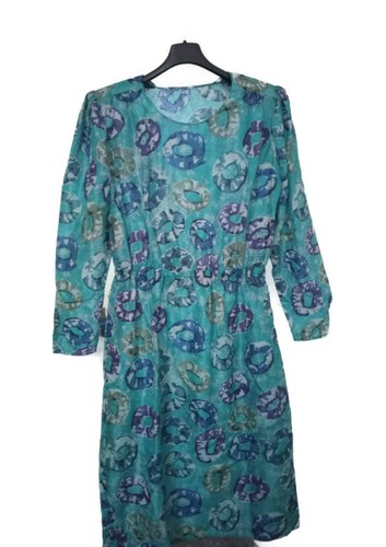 Nuovo Vestitino Donna Fantasia Seta Pura Made in Italy Varie Taglie Colori Cori - Picture 15 of 24