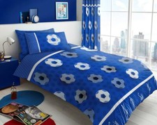 Image of Football Duvet Cover Pillow Case Reversible Kids Bedding Set Matching Bed Sheets
