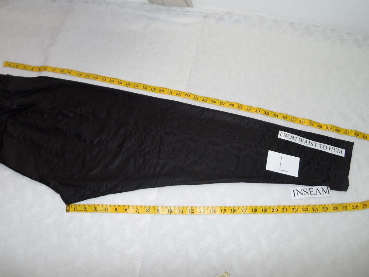 Nordstrom CITY CHIC Wet Look Lace Leggings Pants BLACK SIZE L | eBay