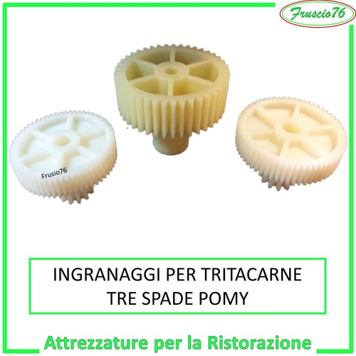 Kit Set Ingranaggi per Tritacarne Tre Spade Pomy di Ricambio 1 Grande 2 Piccoli - Foto 4 di 5