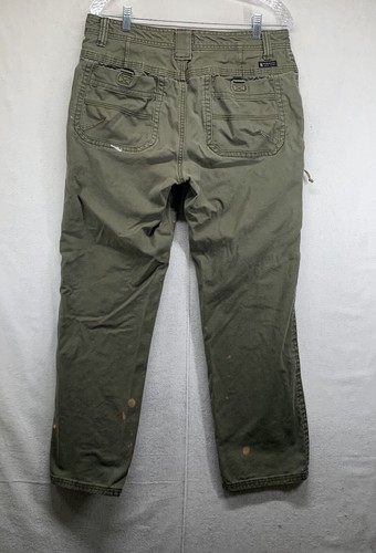 G.H. Bass Co. For Hard Service Mens Pants 32x30 Faded Green Paint Bleach Grunge - Picture 2 of 24