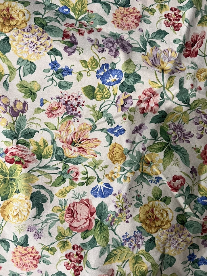 Custom Made TWIN Duvet Cover Cotton French Country Floral & Euro Sham EUC 2 Sets - Image 4 of 4