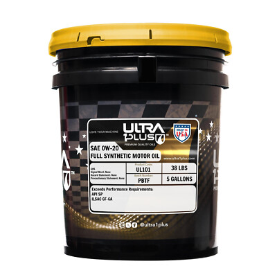 Ultra1Plus SAE 0W-20 Full Synthetic Motor Oil API SP GF-6A (5 Gallon Pail)