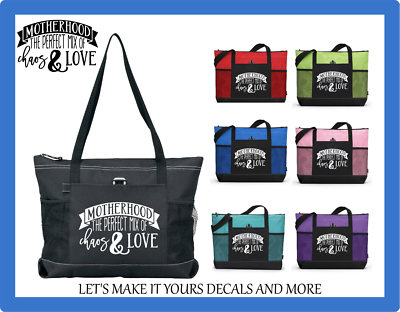 #ad MOTHERHOOD PERFECT MIX CHAOS LOVE CUSTOM TOTE PURSE TRAVEL GYM SPORTS BAG GIFT $20.98
