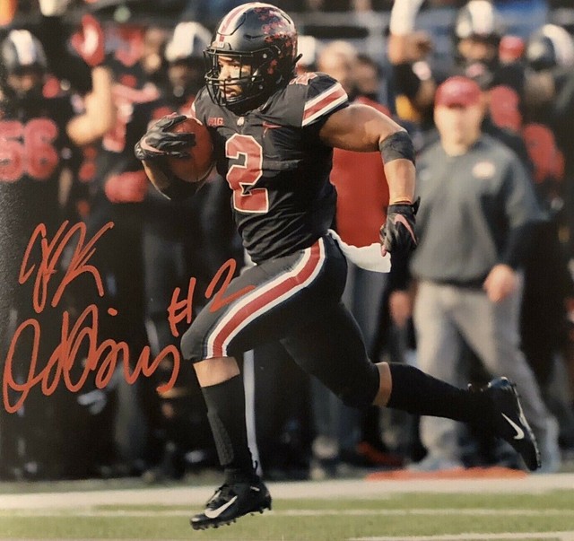 Dobbins Ohio State Buckeyes 8x10 College Football Photo JSA COA #3 Autographed/Signed JK J.K Dobbins Ohio State Buckeyes 8x10 College Football Photo JSA COA #3 Autographed/Signed JK J.K