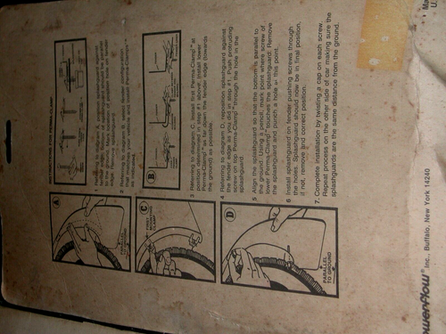 2 - Vintage PACK Powerflow Custom "FORD" Splash Guards Mud Flaps - Picture 9 of 10