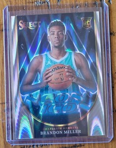 2023 Select Neon Icon Brandon Miller Silver Tectonic Prizm Incert Ssp Rookie