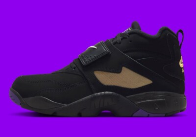 Nike Air Diamond Turf Ravens Mens Purple & Black Sports Sneaker