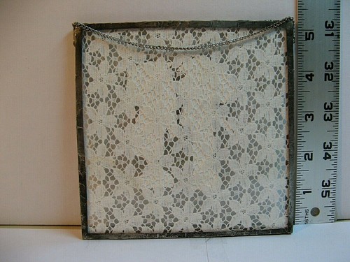 VINTAGE/ANTIQUE DOUBLE GLASS LEADED FRAME PICTURE/GREAT COND/RARE AND COLLECTIBL - Picture 5 of 5