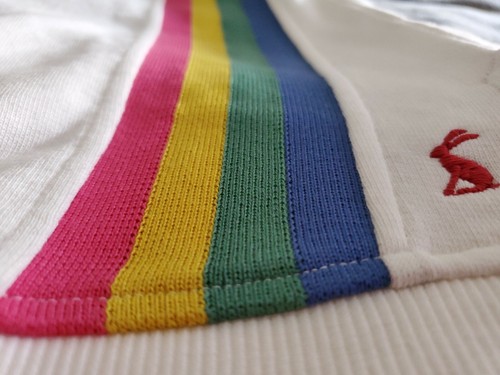 Joules RONNIE Rainbow seitlich gestreifter Damen Pullover Langarm Sweatshirt Größe 8 - Bild 7 von 11