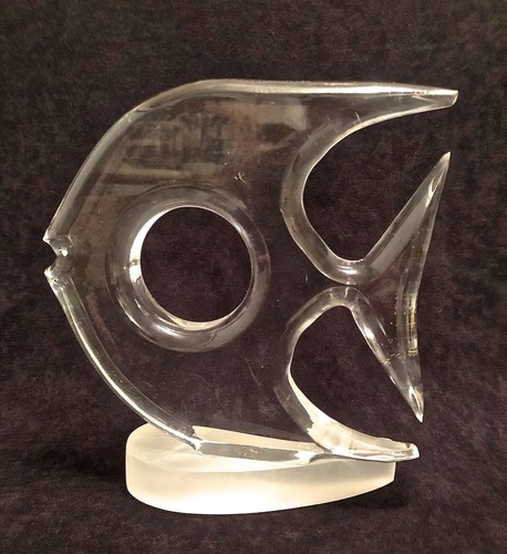 Michael F. Cox pesce lucite firmato metà secolo - Foto 3 di 3