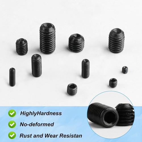 Juego de 450 piezas de kit de surtido de tornillos, cabeza Allen hexagonal zócalo cabeza grub juego de tornillos - Imagen 6 de 8