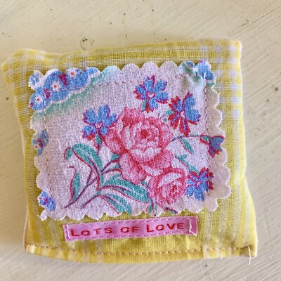 Lavendelsack, frischer Lavendel, Vintage Stoff, Duftbeutel. Lavendelsäckchen.