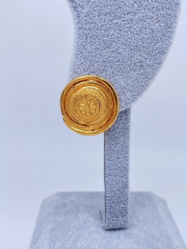 Vintage Yves Saint Laurent YSL Vergoldet Ohrclips /Ohrringe/Schmuck 19g2.50cm. - Bild 11 von 15