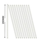 12 Pack Glass Stirring Rods 8" Length for Science Education, Lab and Kitchen Use